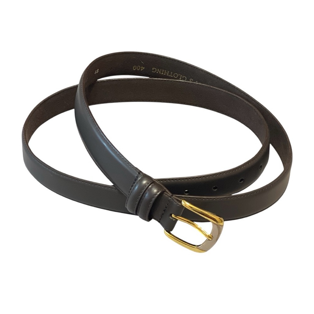 Headley's Men Genuine Leather Belt Brown Gold Silver Tone Buckle Size 48 Classic